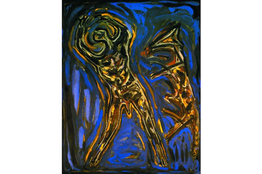 La obra "Perro que ni me ladra ni me deja", de Raúl Cristancho, es una de las piezas que componen esta exposición.