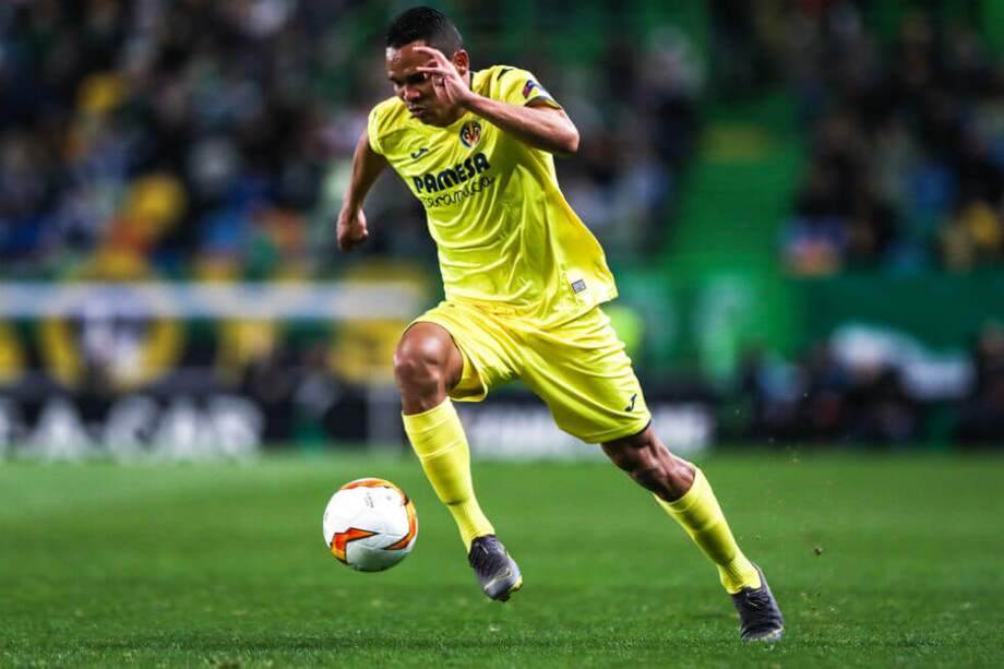 Carlos Bacca, delantero del Villarreal. / AFP