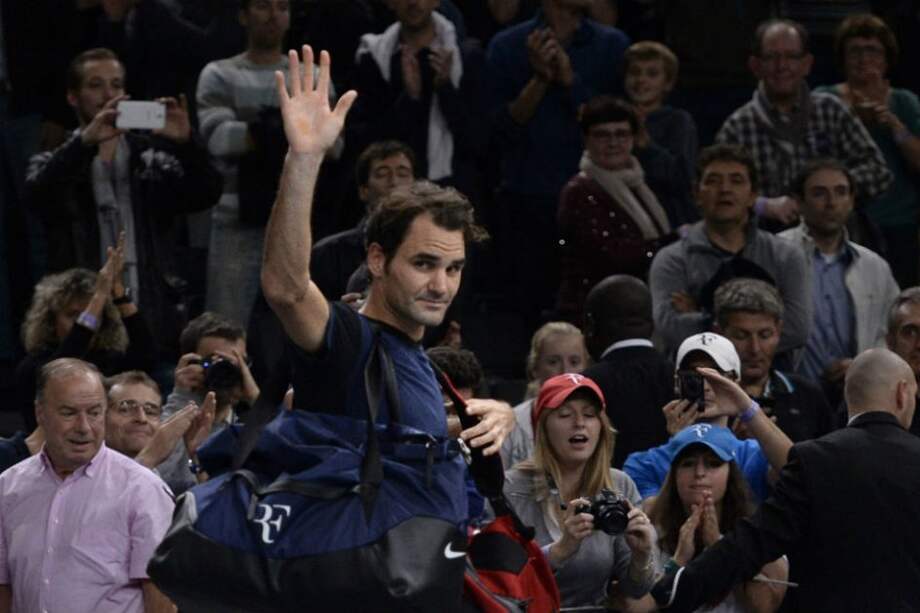 Roger Federer eliminado de París Bercy. Foto: AFP