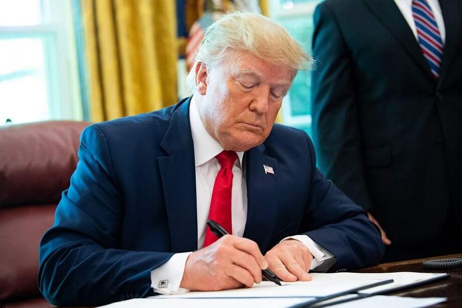 Donald Trump, presidente de Estados Unidos, firmó este lunes un nuevo paquete de sanciones contra Irán. / EFE