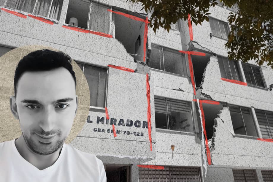 Julián Andrés Giraldo Valencia, de 42 años, lleva 17 trabajando en el edificio El Mirador.