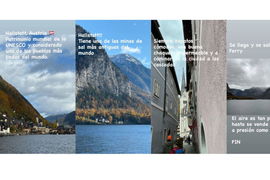 Estas fueron algunas de las publicaciones que compartió 'Malú' de su viaje por Austria.