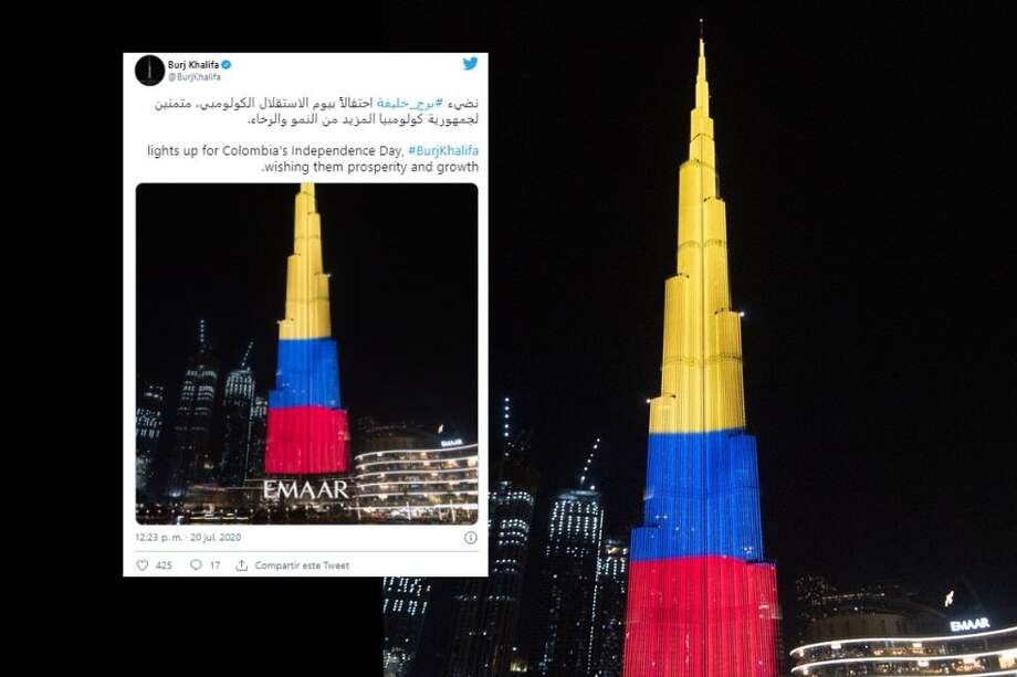 Captura de pantalla de la cuenta del Burj Khalifa.