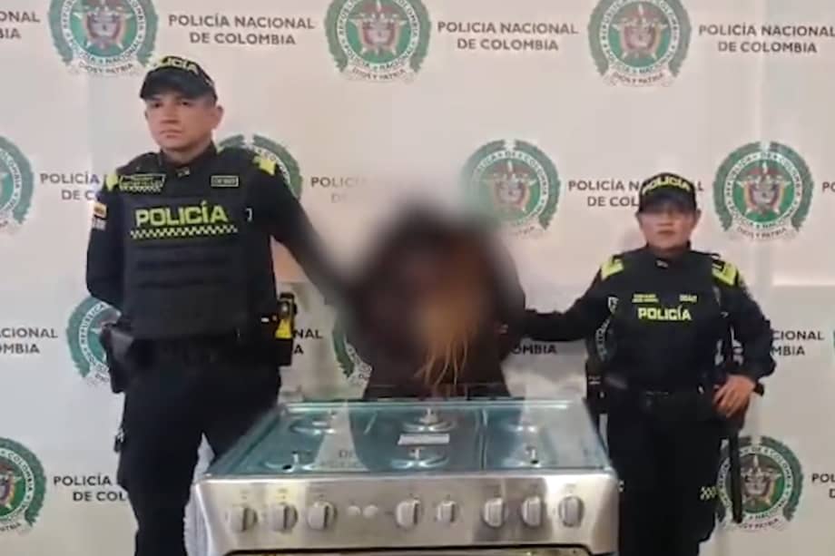 La marihuana estaba oculta en una estufa.