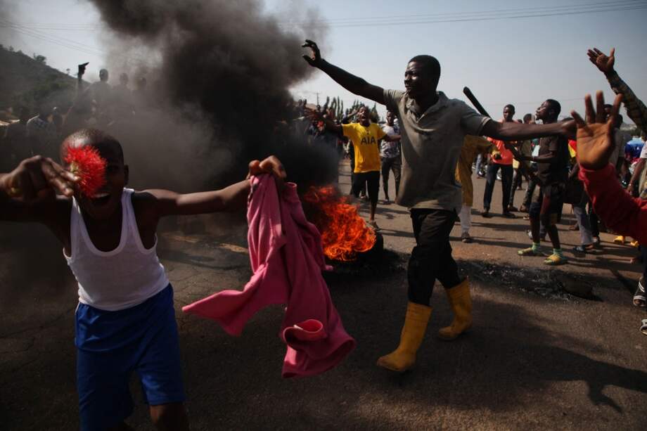 Hace unos días, los habitantes de Gauruka, cerca de Abuja, protestaron por el frecuente secuestro de niños.