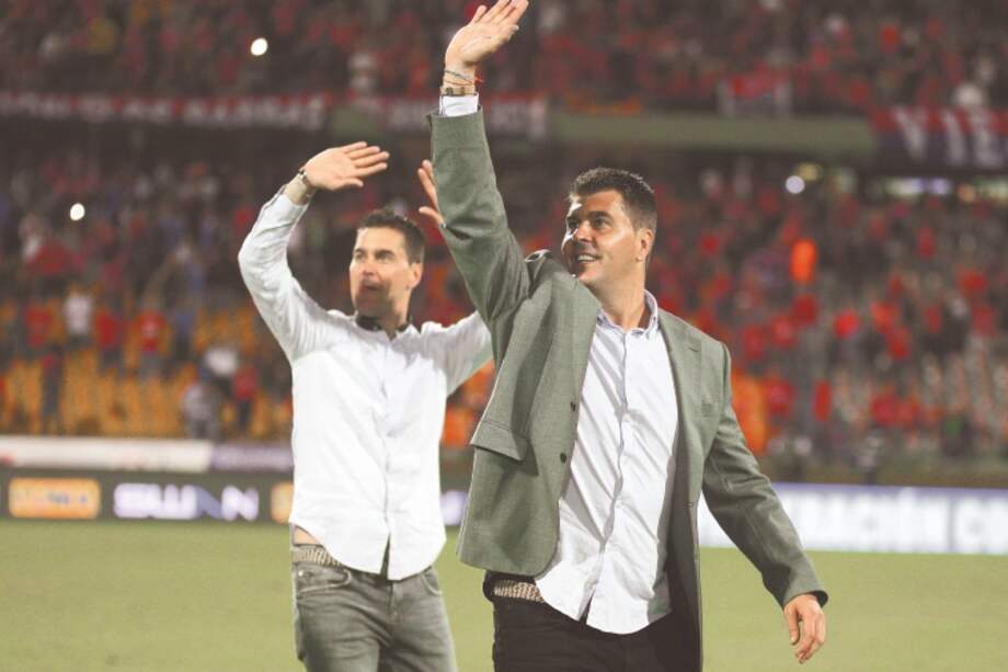 Juan (izq.) e Ismael Rescalvo, los hermanos al mando del club antioqueño. / Independiente Medellín.