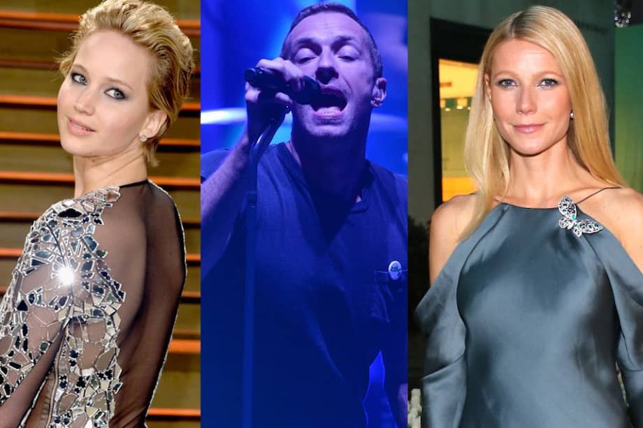 Jennifer Lawrence, Chris Martin y Gwyneth Paltrow.