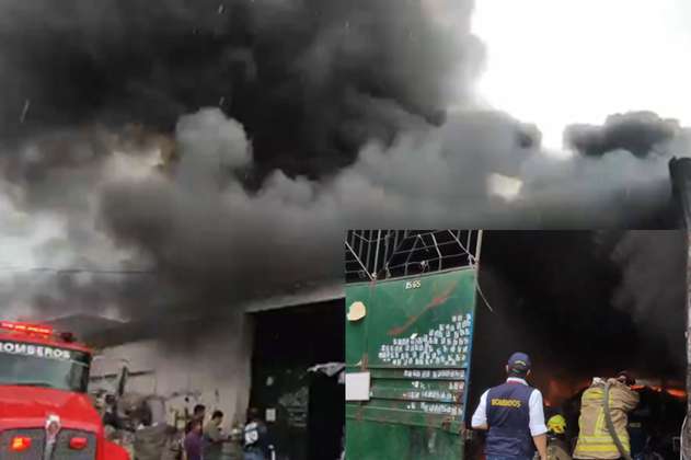 Se registró incendio en bodega de reciclaje de Bucaramanga 