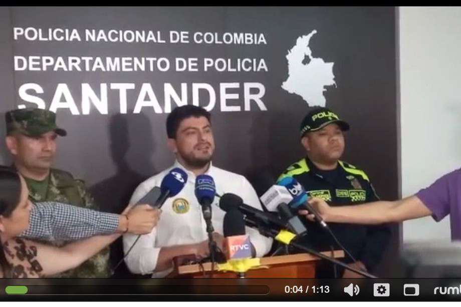 El El Secretario del Interior de la Gobernación de Santander, John Jaime Ruiz Macías, entrega detalles del crimen que estremece a los santandereanos.