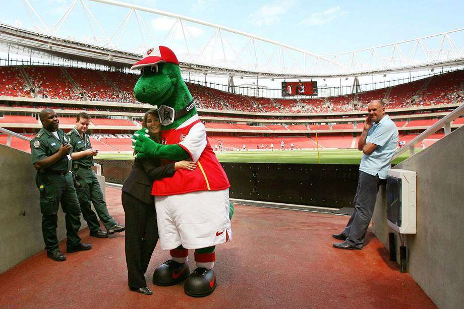 La mascota del Arsenal ha sido representada por Jerry Quy desde hace 27 años.