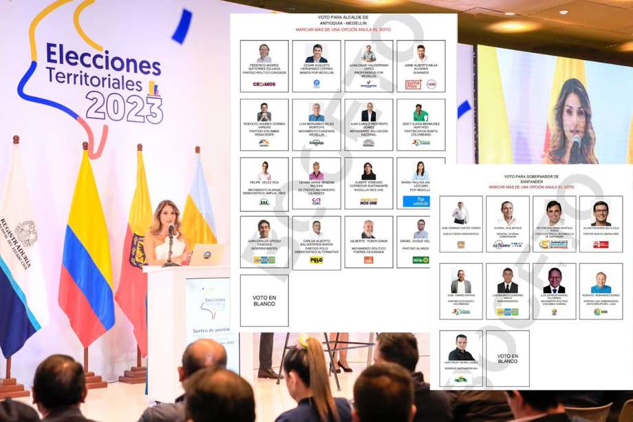 Así quedaron los tarjetones para las elecciones en Medellín, Cali, Barranquilla, Bucaramanga y otras ciudades.