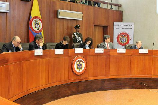 La Sala Plena del Alto Tribunal realiza audiencia sobre el futuro de las consultas mineras. / Corte Constitucional