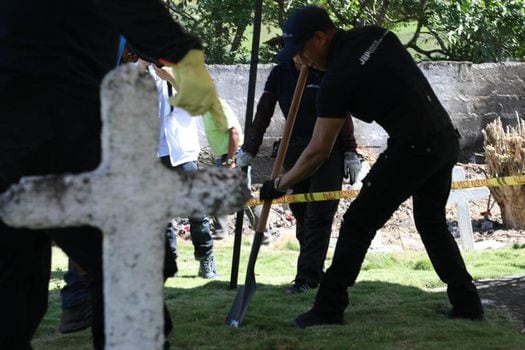 La exhumación en el cementerio de Dabeiba (Antioquia) se realizó el 9 de diciembre de 2019.  / JEP
