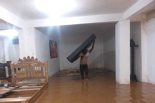 Vivienda inundada en Zaragoza, Bajo Cauca antioqueño.