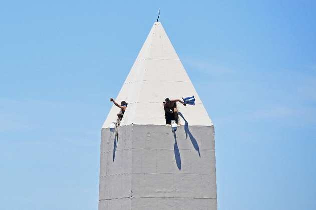 ¿Cómo llegaron los hinchas de Argentina a la punta del Obelisco?