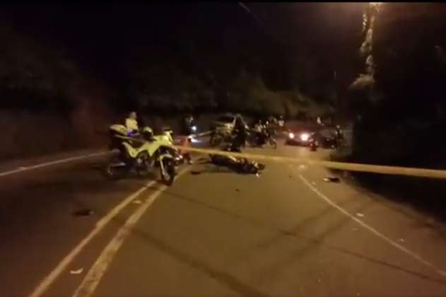 Accidente entre dos motociclistas dejó dos muertos en vía al Mar, en Cali 