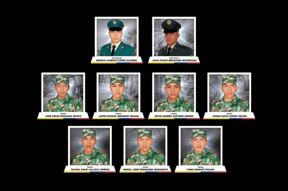 Estos fueron los nueve jóvenes soldados que resultaron muertos en el ataque del ELN en El Carmen, Norte de Santander.
