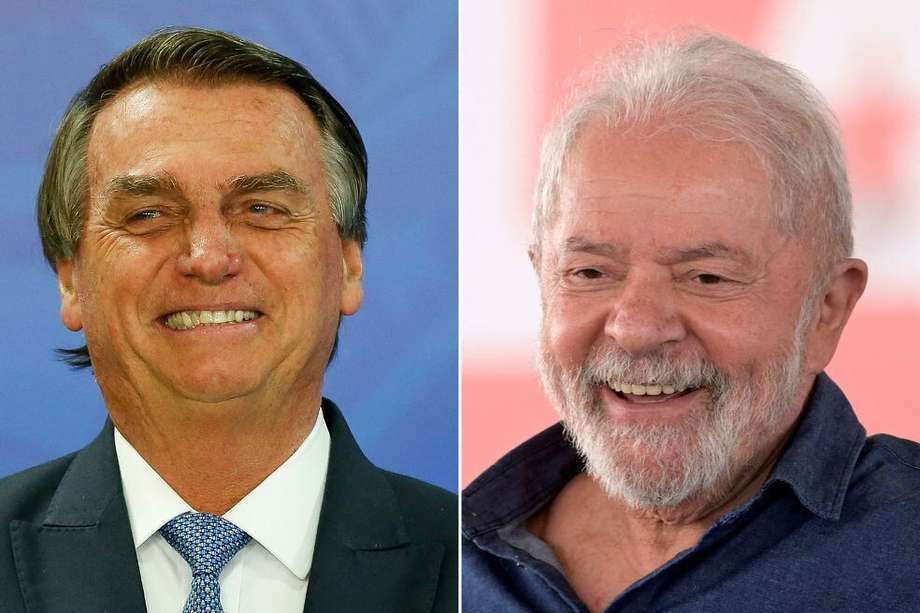 Lula (izq.) mantiene una amplia ventaja sobre Bolsonaro para las elecciones, según las últimas encuestas.