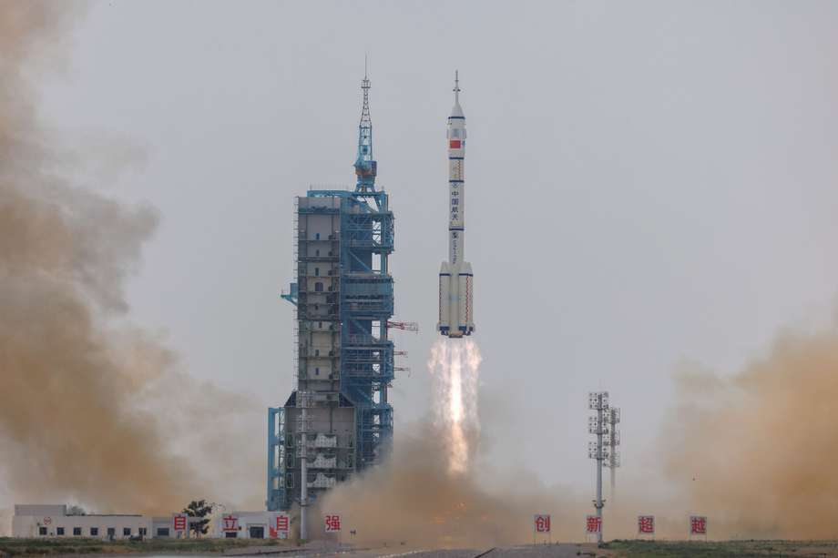 Shenzhou-16 despegó hacia la Estación Espacial China el pasado 23 de marzo. EFE/EPA/ALEX PLAVEVSKI
