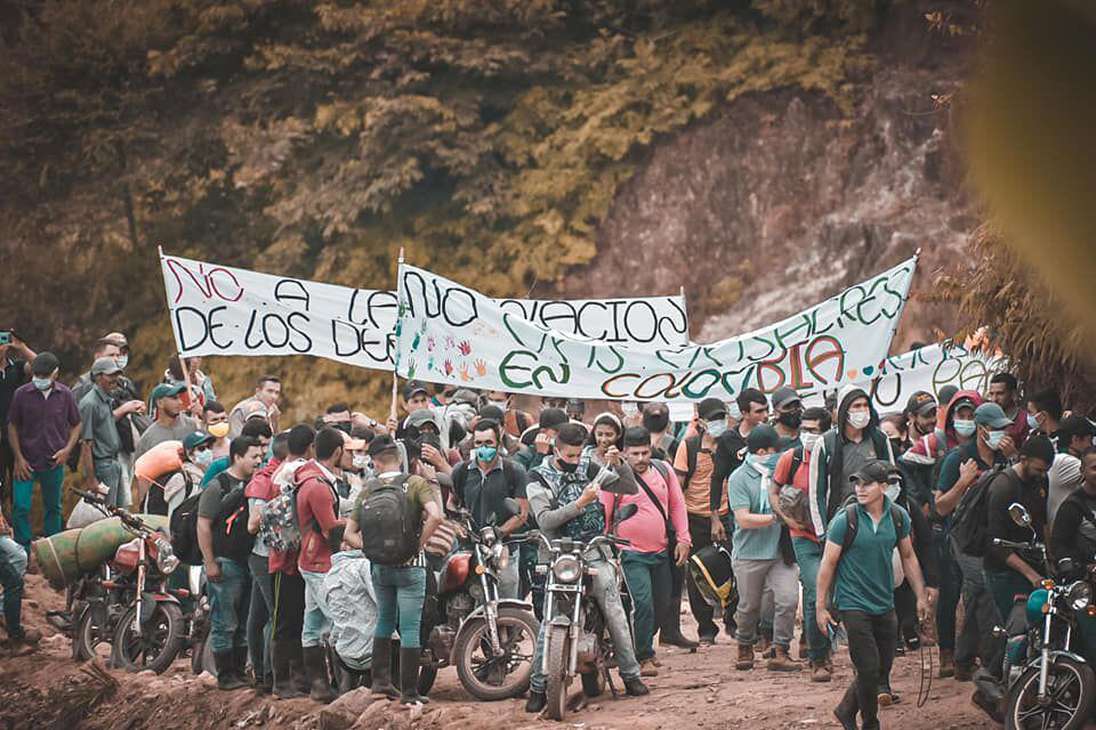 En Hacarí, Catatumbo, la comunidad se movilizan para rechazar instalación de base militar