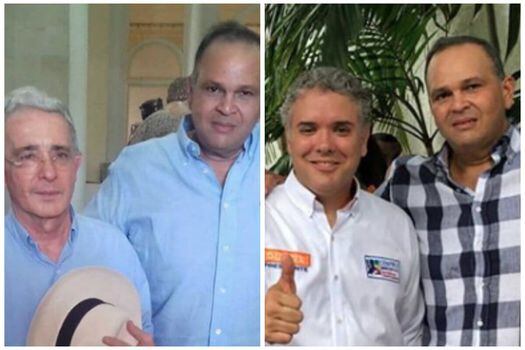 Tanto el senador Uribe como el presidente Duque aparecen en registros fotográficos subidos por el propio “Ñeñe” Hernández en sus redes sociales. 
 / Tomada de Instagram.com/josehernandezaponte