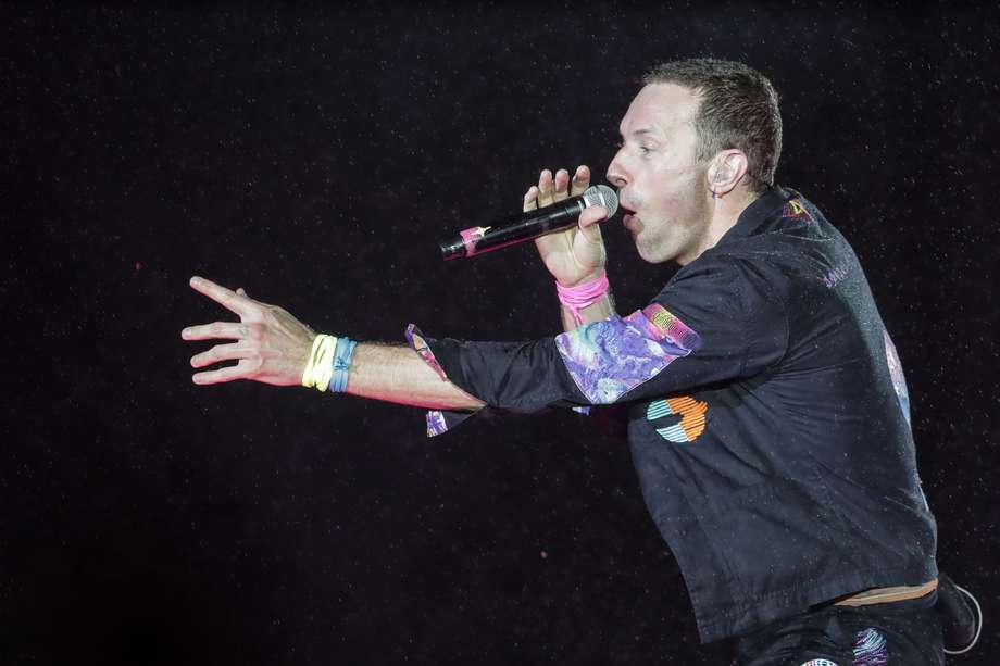  Chris Martin, vocalista de la banda británica Coldplay, durante el festival de música Rock in Rio 2022, en la ciudad de Río de Janeiro (Brasil).