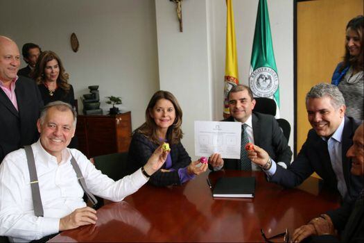Alejandro Ordóñez, Marta Lucía Ramírez e Iván Duque muestran el acuerdo de la coalición. / Archivo particular