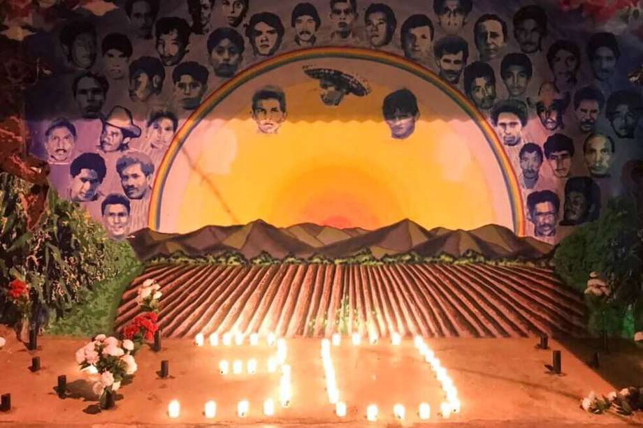 Este año las víctimas de esta masacre conmemoran los 30 años del hecho. Siguen exigiendo verdad y justicia, y que encuentren los 36 desaparecidos que todavía falta. /Cortesía CCJ.