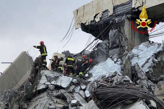 Aumenta a 30 el número de fallecidos por derrumbe de puente en Italia