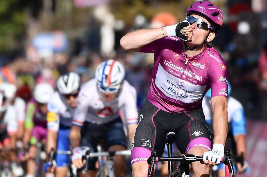 Arnaud Démare, líder de la clasificación por puntos del Giro de Italia 2022.