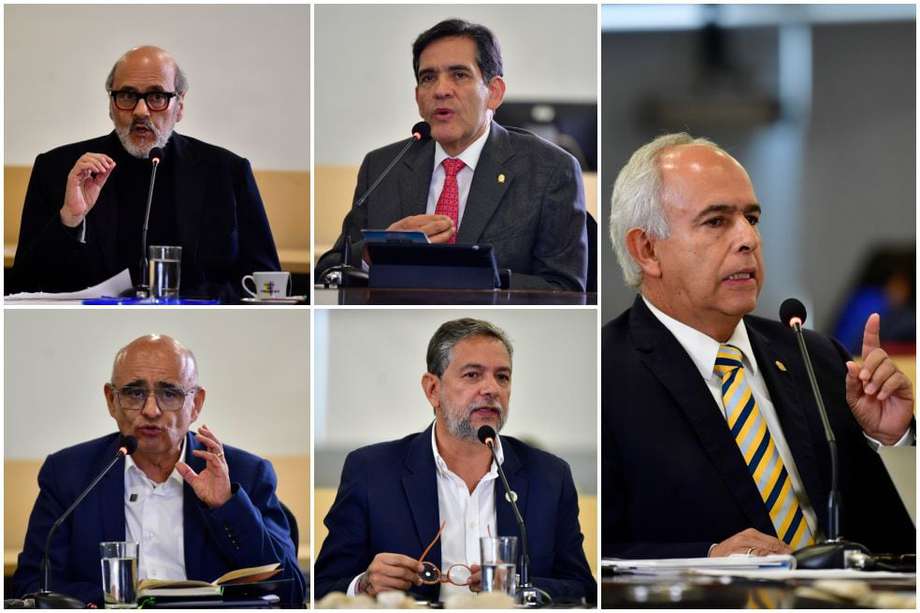 Leopoldo Múnera, Raúl Sastre, José Ismael Peña, Juan Pablo Duque y Germán Castaño eran los candidatos que continuarán en la carrera por la rectoría del plantel para el período 2024 - 2027. 