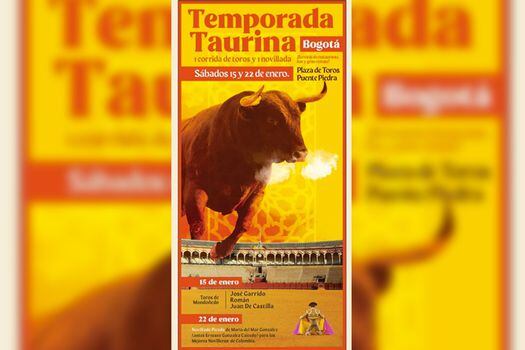 Este es el cartel para la corrida de toros de este sábado 15 de enero en Puente Piedra, Subachoque.