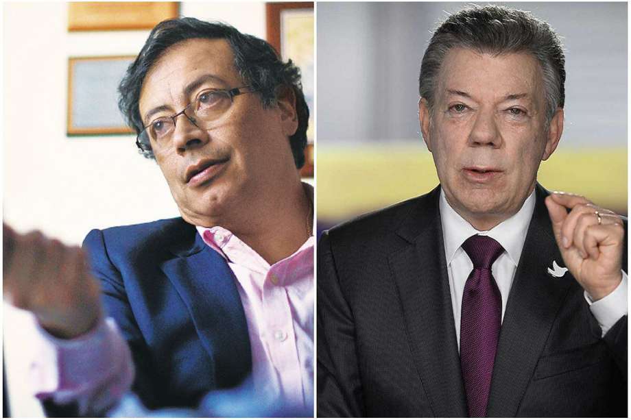 El presidente Gustavo Petro y el expresidente Juan Manuel Santos se reúnen en Cartagena.