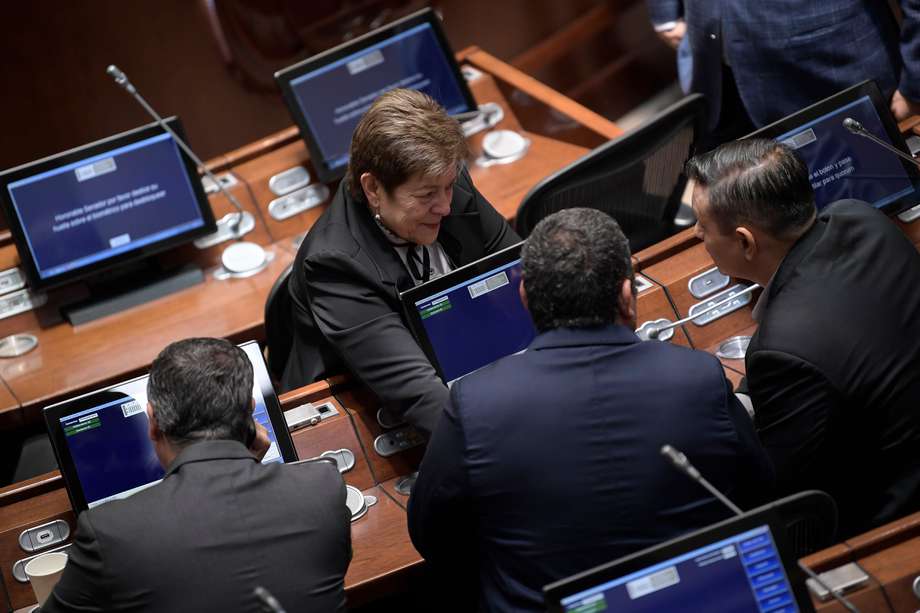 Plenaria en el Senado de la República para debatir la reforma pensional presentada por el gobierno de Gustavo Petro.