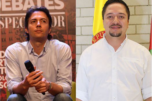 Daniel Quintero, candidato a la Alcaldía de Medellín y Juan Felipe Restrepo, candidato a la de Bello.  / Archivo