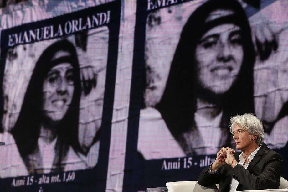 El hermano de la joven italiana desaparecida en 1983 Emanuela Orlandi, Pietro Orlandi, participando en un programa de la televisión italiana en Roma (Italia) el 31 de octubre del 2018.