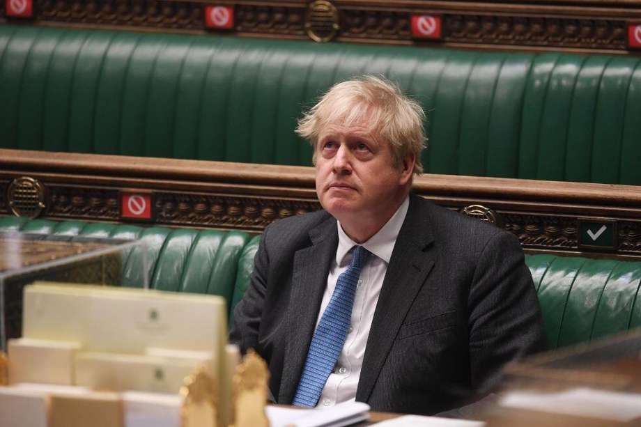 El primer ministro de Reino Unido, Boris Johnson, durante una sesión de control en la Cámara de los Comunes.