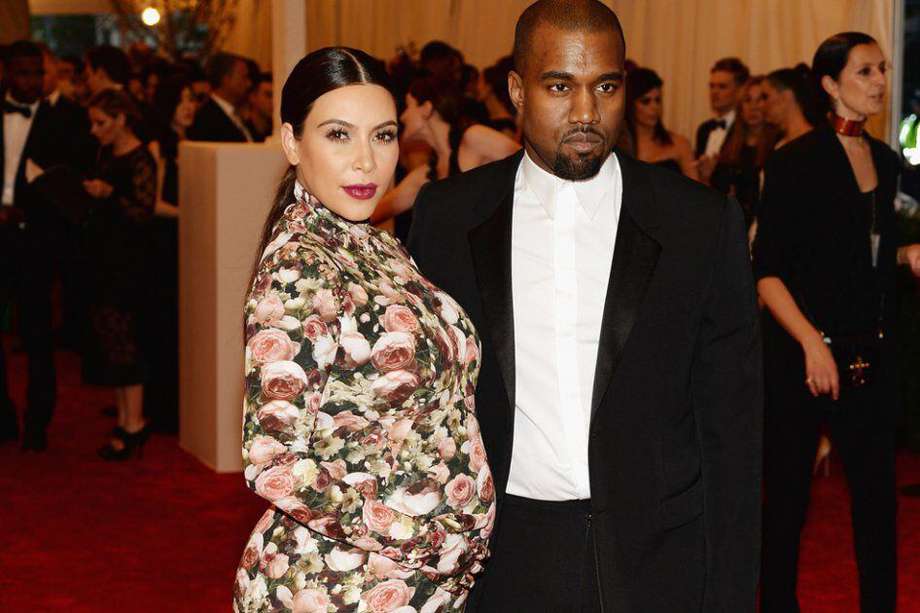 Kim Kardashian y Kanye West. / AFP