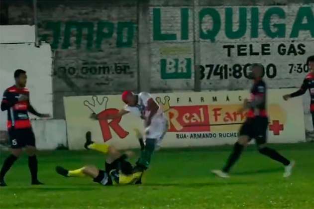 Futbolista brasileño atacó a golpes al árbitro Rodrigo Crivellaro
