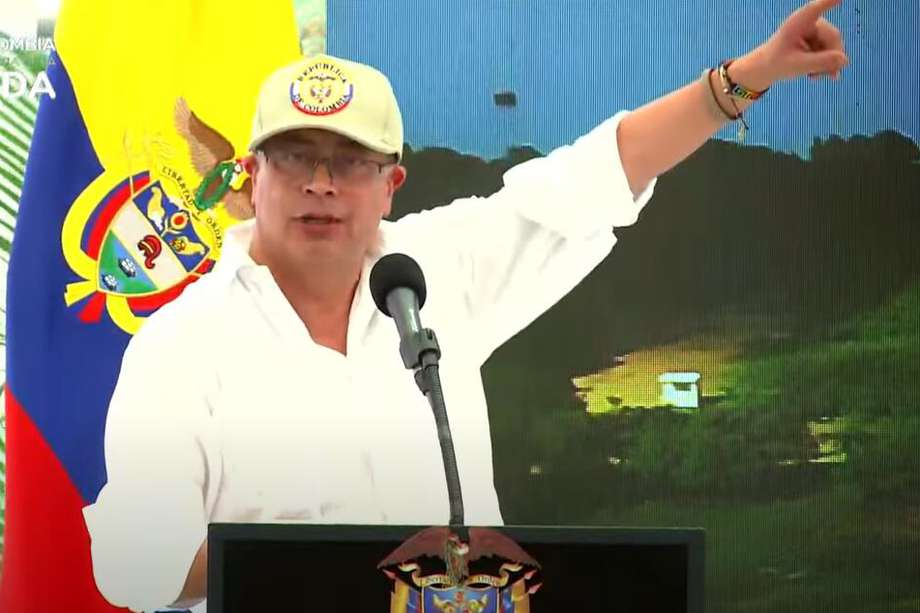 El presidente Petro en su intervención en la entrega del Ecoparque de la Refinería de Cartagena.
