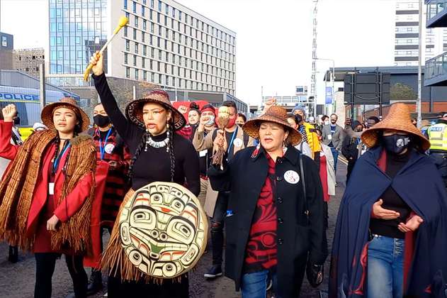 Movimiento en contra del asesinato de mujeres  indígenas se pronuncia en la COP26