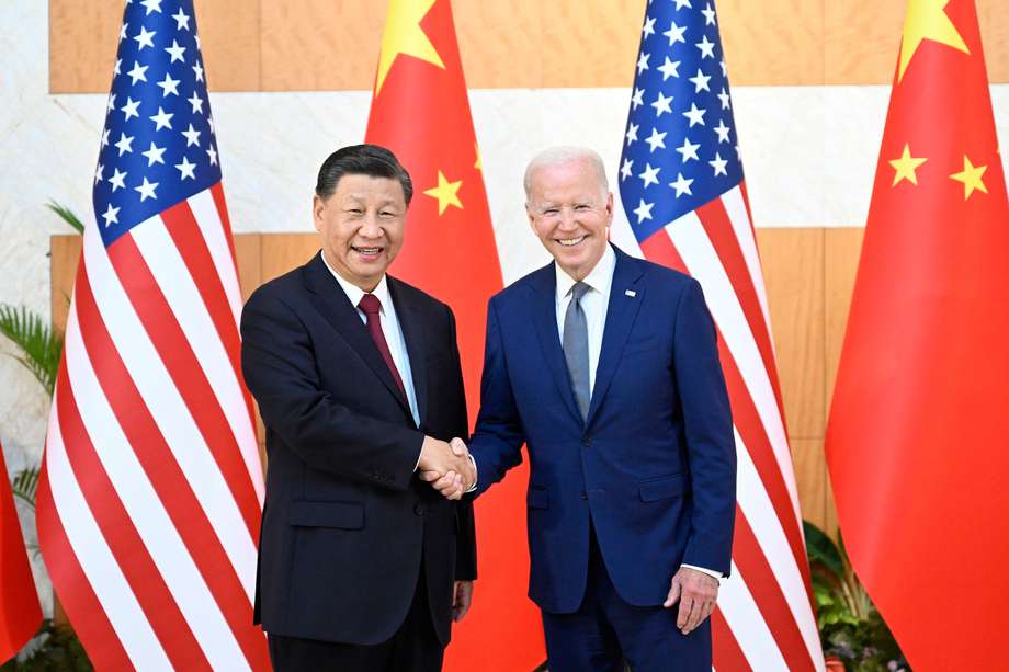 El presidente estadounidense, Joe Biden, y su homólogo chino, Xi Jinping, durante el encuentro del G20.
