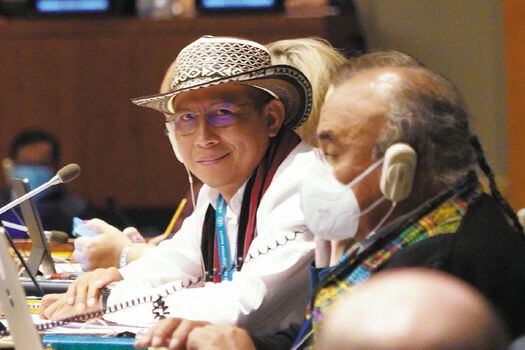 Darío Mejía Montalvo lleva dos años en el Foro Permanente de Asuntos Índígenas. / Foro Permanente de  Asuntos Indígenas de la ONU.