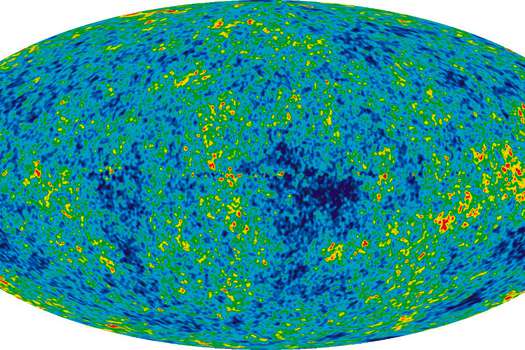 Imagen del universo creada por WMAP (proyecto ganador) a partir de datos recopilados durante nueve años. Muestra las fluctuaciones de la temperatura de 13.77 mil millones de años, que corresponden a las semillas que crecieron hasta convertirse en galaxias.  / NASA