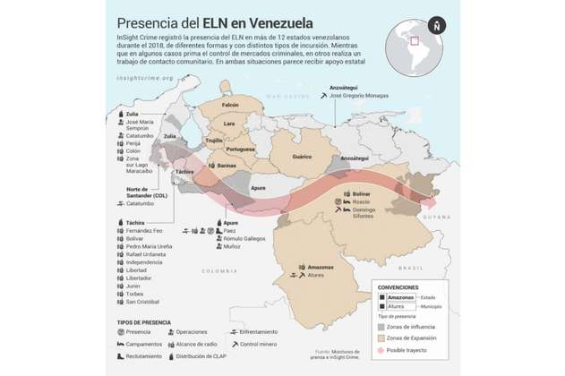 El ELN opera en 12 estados de Venezuela: InSight Crime