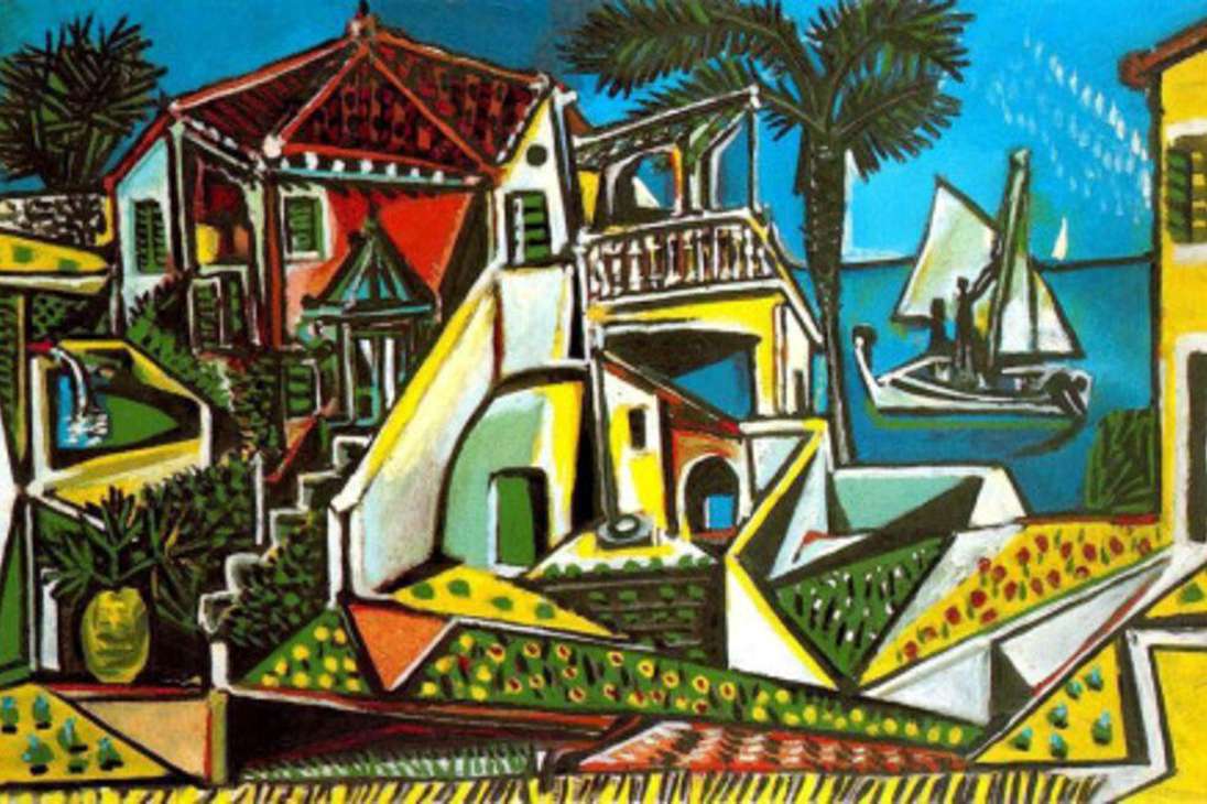 El "Paisaje Mediterráneo" fue pintado por Picasso en 1963, al sur de Francia, diez años antes de su muerte.
