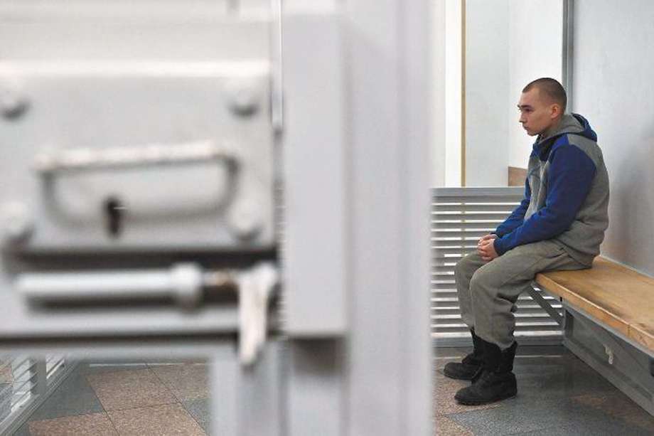 El sargento ruso Vadim Shishimarin en el último día de su juicio por cargos de crímenes de guerra. / AFP