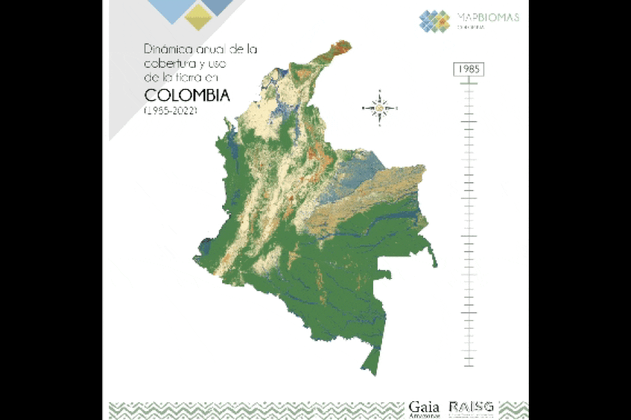 Así se ha transformado el uso del suelo en Colombia desde 1985 hasta 2022.