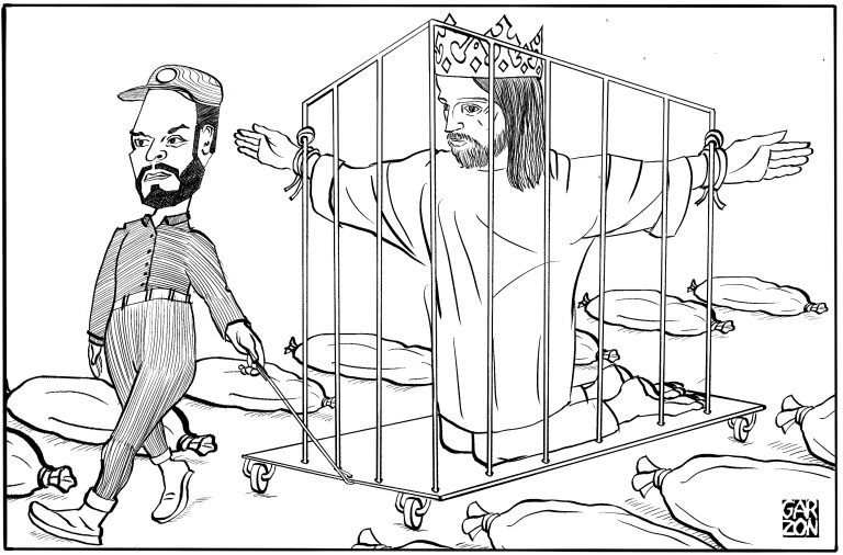 Cartones de Garzón: Free Cristo Rey