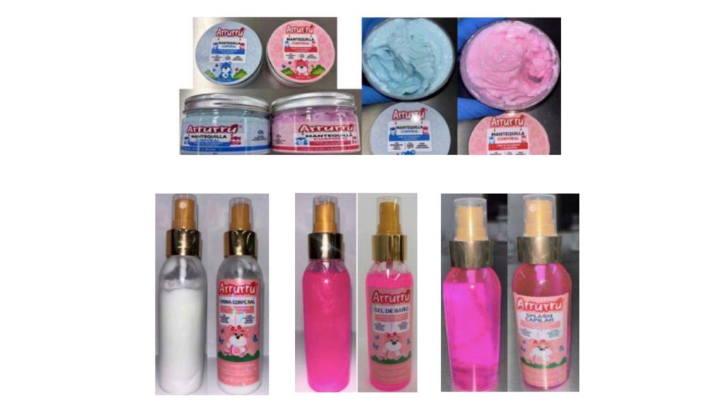 Productos de la marca Arrurú presuntamente falsificados